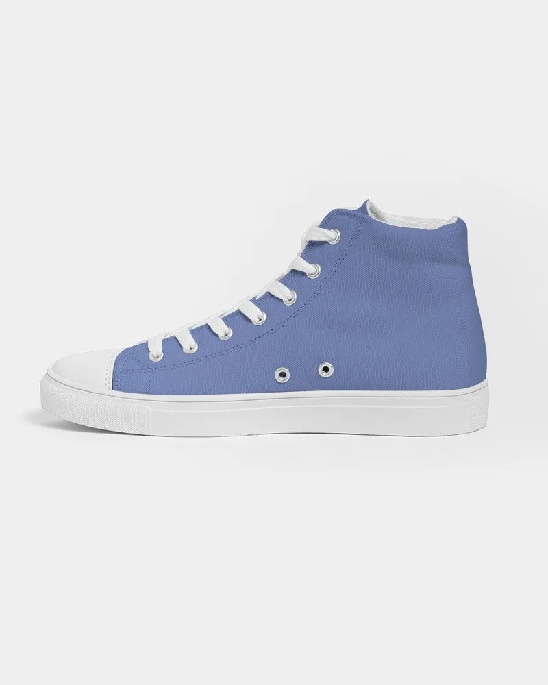 Pastel Blue Men's High-top Canvas Sneakers | Men's | Bright Pastel Blue | C60M45Y0K0