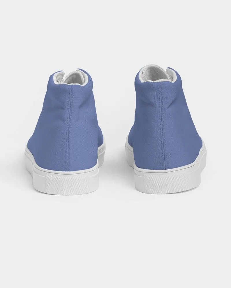 Pastel Blue Men's High-top Canvas Sneakers | Men's | Bright Pastel Blue | C60M45Y0K0