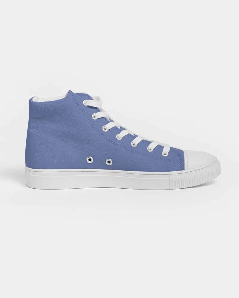 Pastel Blue Men's High-top Canvas Sneakers | Men's | Bright Pastel Blue | C60M45Y0K0