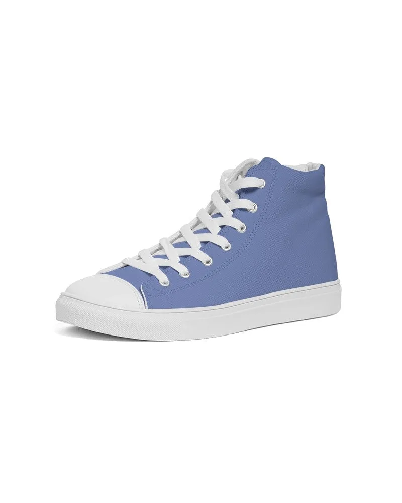 Pastel Blue Men's High-top Canvas Sneakers | Men's | Bright Pastel Blue | C60M45Y0K0