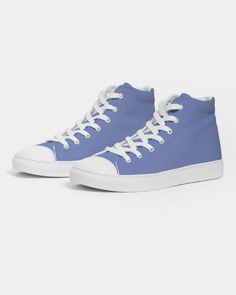 Pastel Blue Men's High-top Canvas Sneakers | Men's | Bright Pastel Blue | C60M45Y0K0