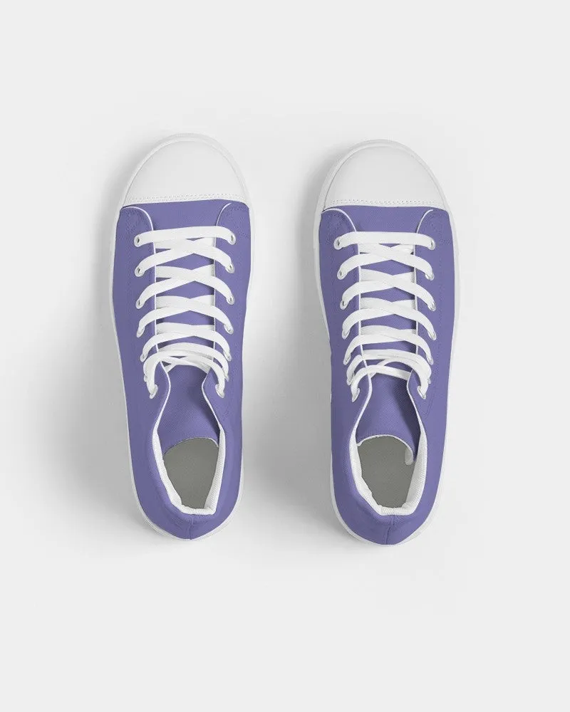 Pastel Blue Women's High-top Canvas Sneakers | Women's | Bright Pastel Blue | C60M60Y0K0