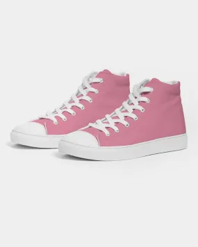 Pastel Cool Pink Men's High-top Canvas Sneakers | Men's | Bright Pastel Cool Pink | C0M60Y15K0