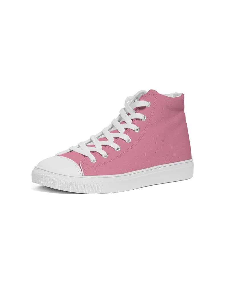 Pastel Cool Pink Men's High-top Canvas Sneakers | Men's | Bright Pastel Cool Pink | C0M60Y15K0