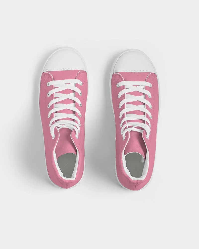 Pastel Cool Pink Men's High-top Canvas Sneakers | Men's | Bright Pastel Cool Pink | C0M60Y15K0