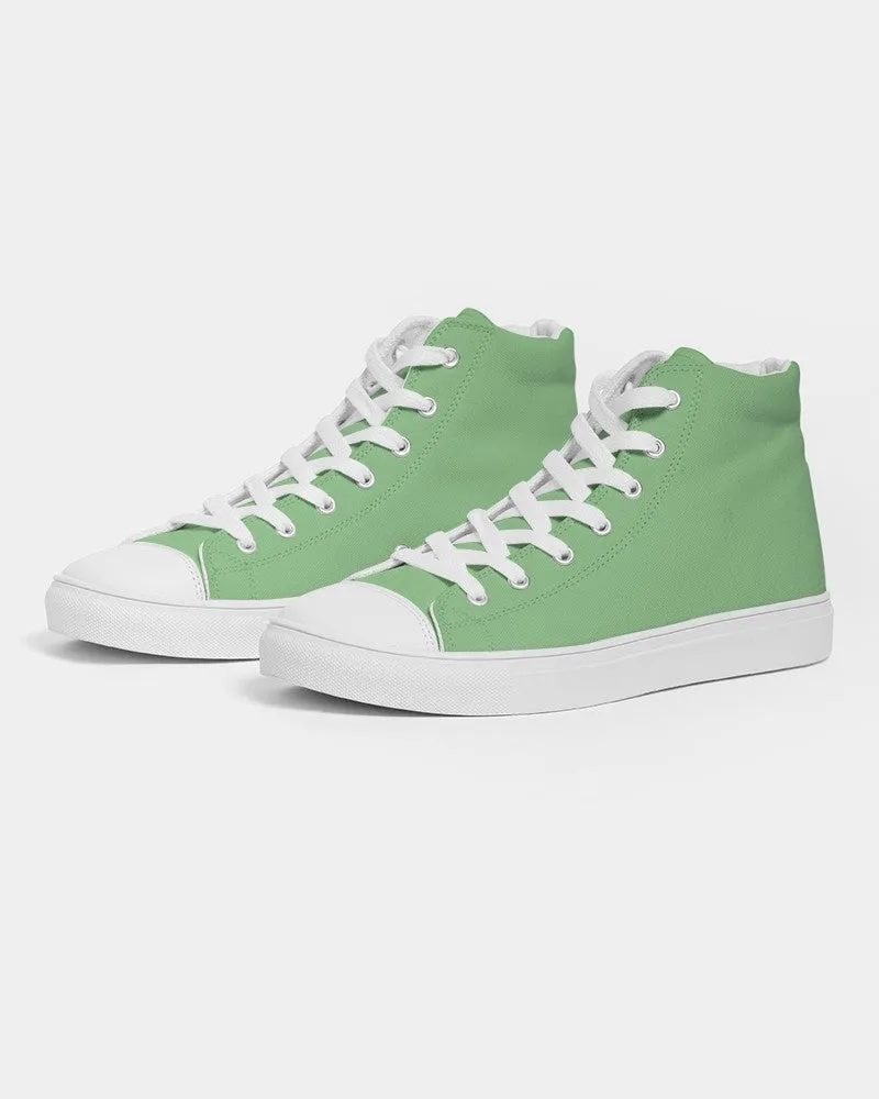 Pastel Green Men's High-top Canvas Sneakers | Men's | Bright Pastel Green | C45M0Y60K0