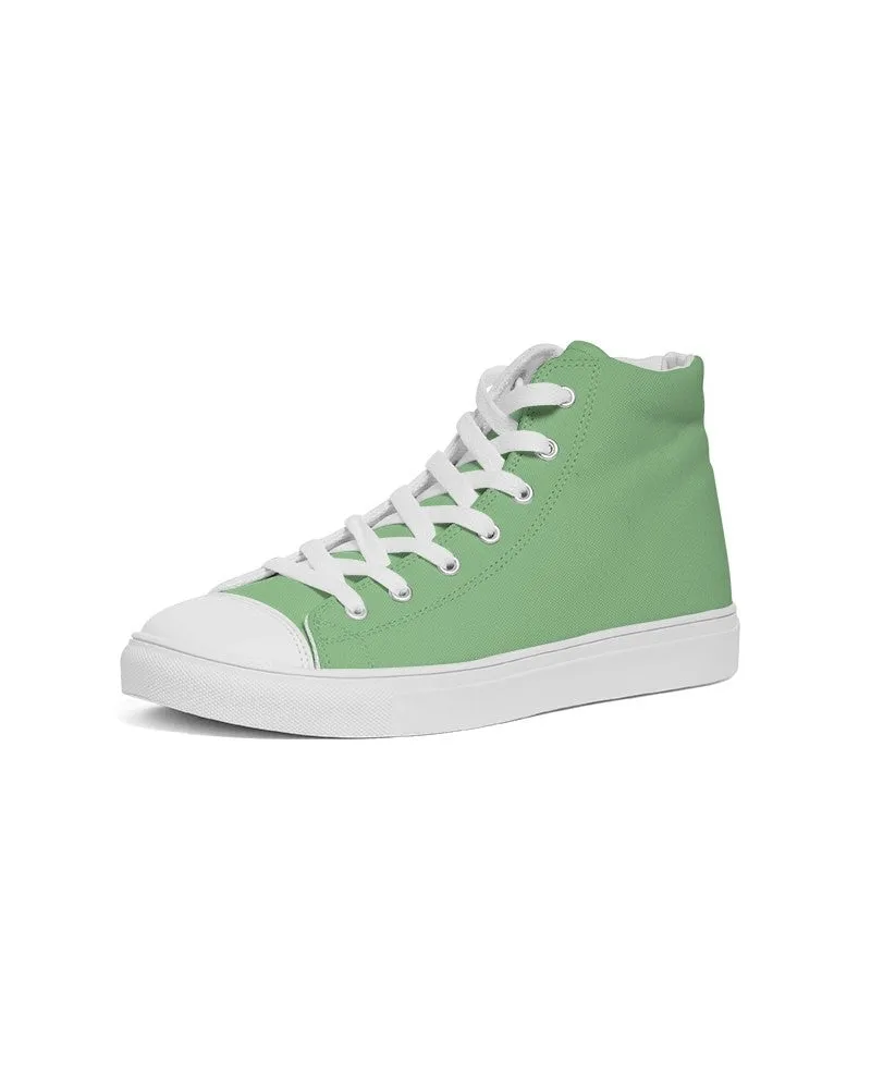 Pastel Green Men's High-top Canvas Sneakers | Men's | Bright Pastel Green | C45M0Y60K0