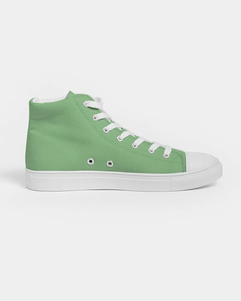 Pastel Green Men's High-top Canvas Sneakers | Men's | Bright Pastel Green | C45M0Y60K0