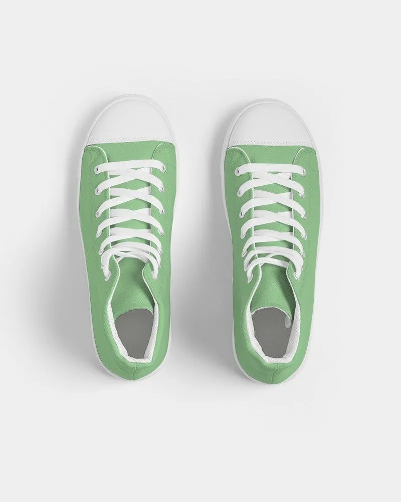 Pastel Green Men's High-top Canvas Sneakers | Men's | Bright Pastel Green | C45M0Y60K0