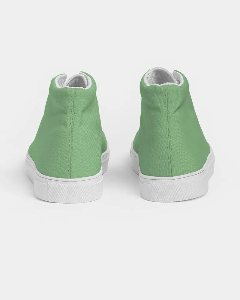 Pastel Green Men's High-top Canvas Sneakers | Men's | Bright Pastel Green | C45M0Y60K0