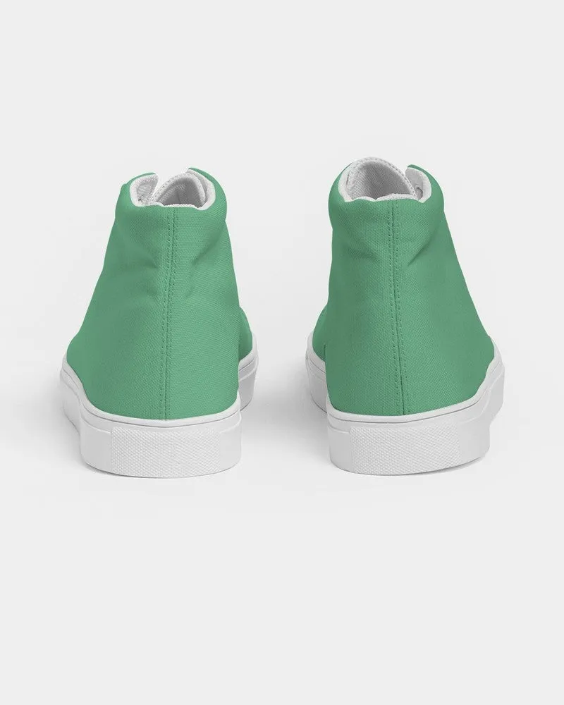 Pastel Green Men's High-top Canvas Sneakers | Men's | Bright Pastel Green | C60M0Y60K0