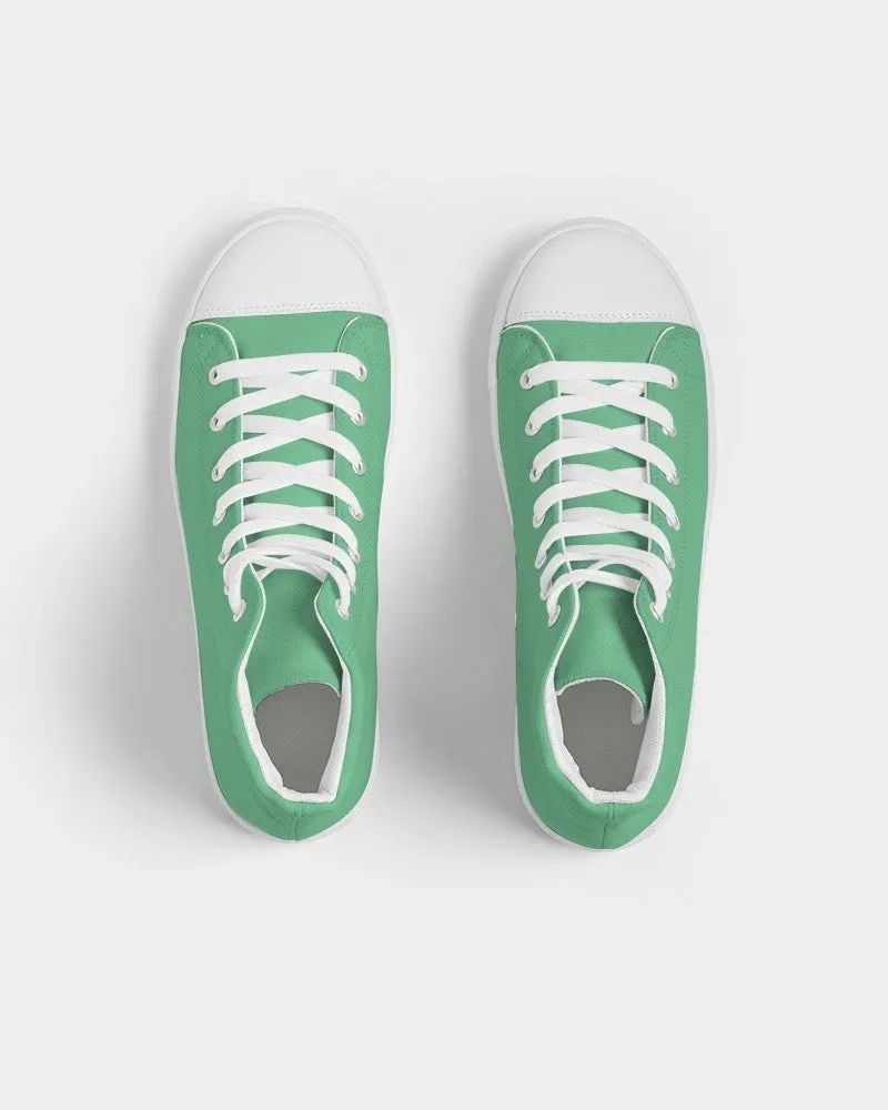 Pastel Green Men's High-top Canvas Sneakers | Men's | Bright Pastel Green | C60M0Y60K0