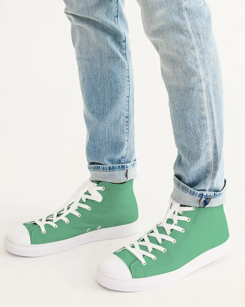 Pastel Green Men's High-top Canvas Sneakers | Men's | Bright Pastel Green | C60M0Y60K0