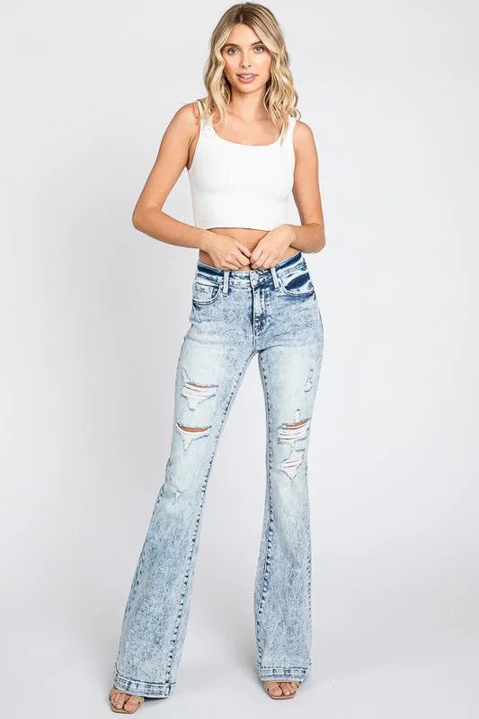 PET112 - ACID WASH STRETCH FLARES