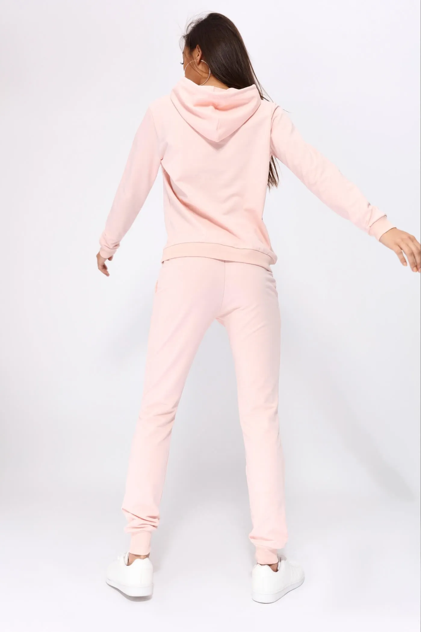 Pink Cut-Out Ripped Front Hoodie