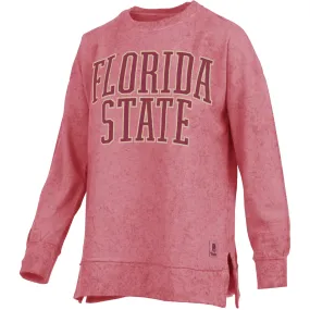 Pressbox Women's Florida State Sun Wash Oversized Crew Fleece - Garnet