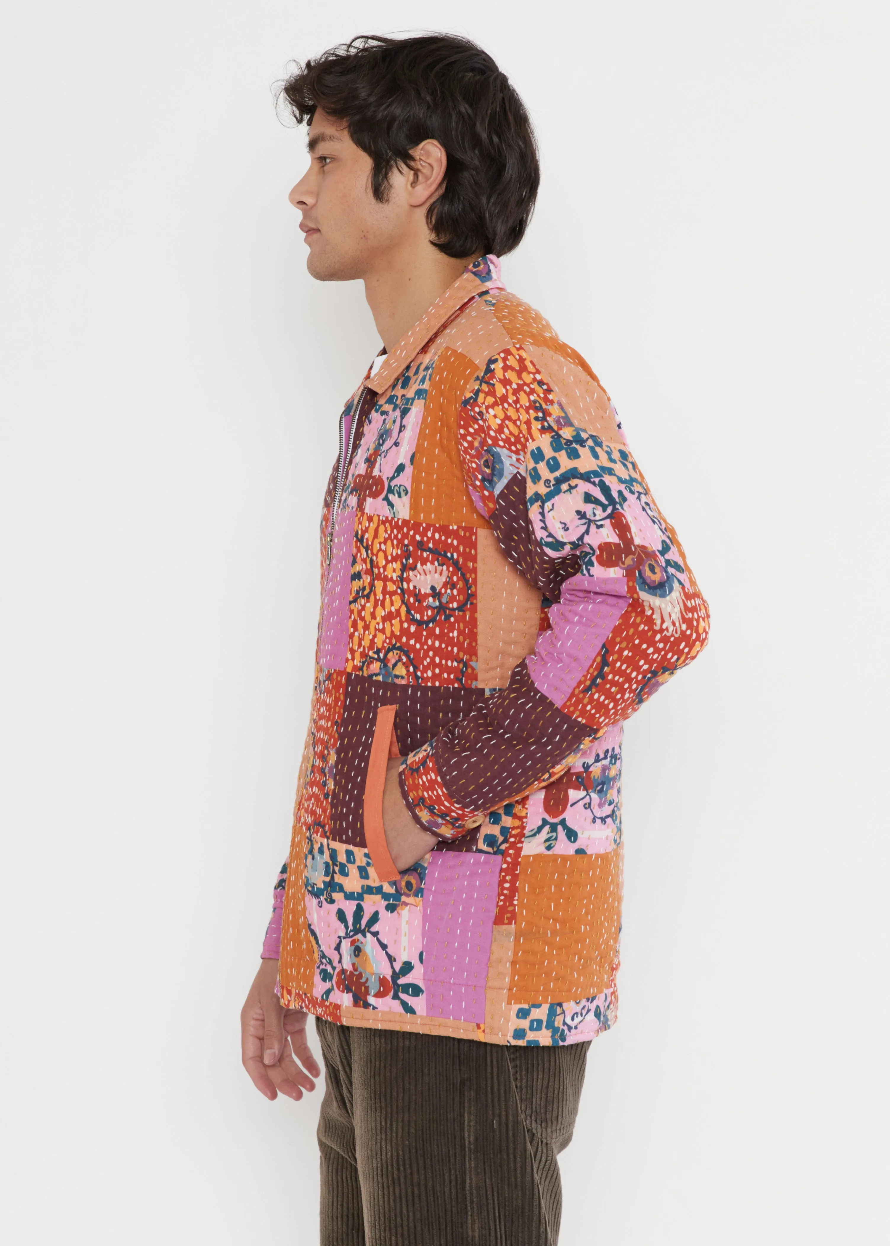 Saarik Patchwork Zip Up Jacket