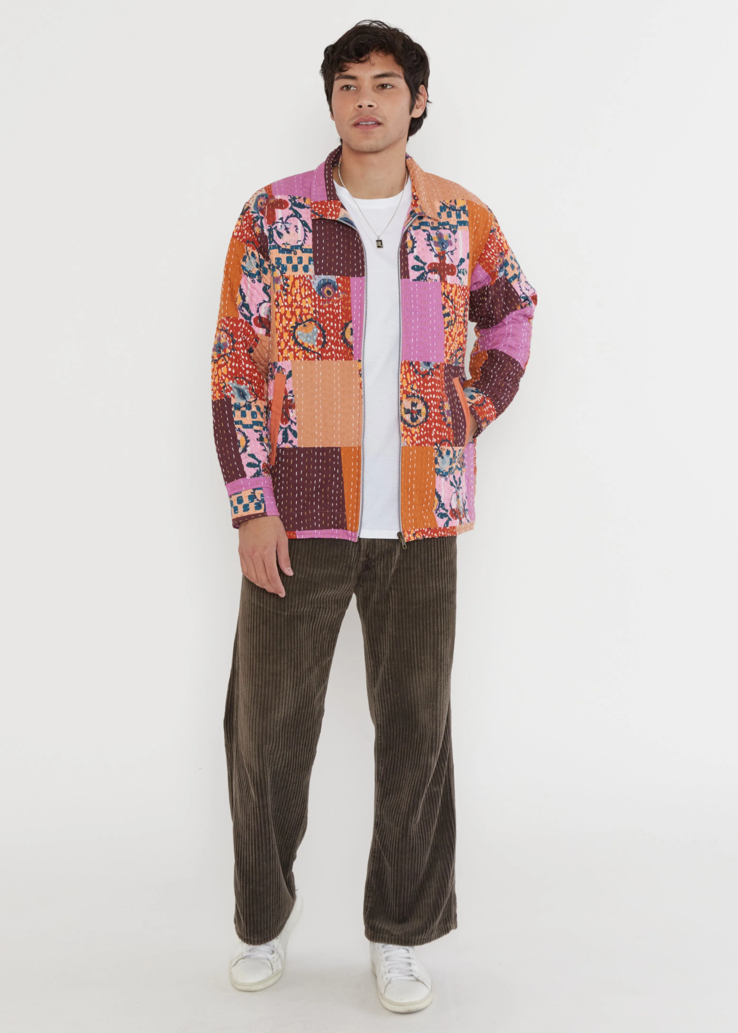 Saarik Patchwork Zip Up Jacket