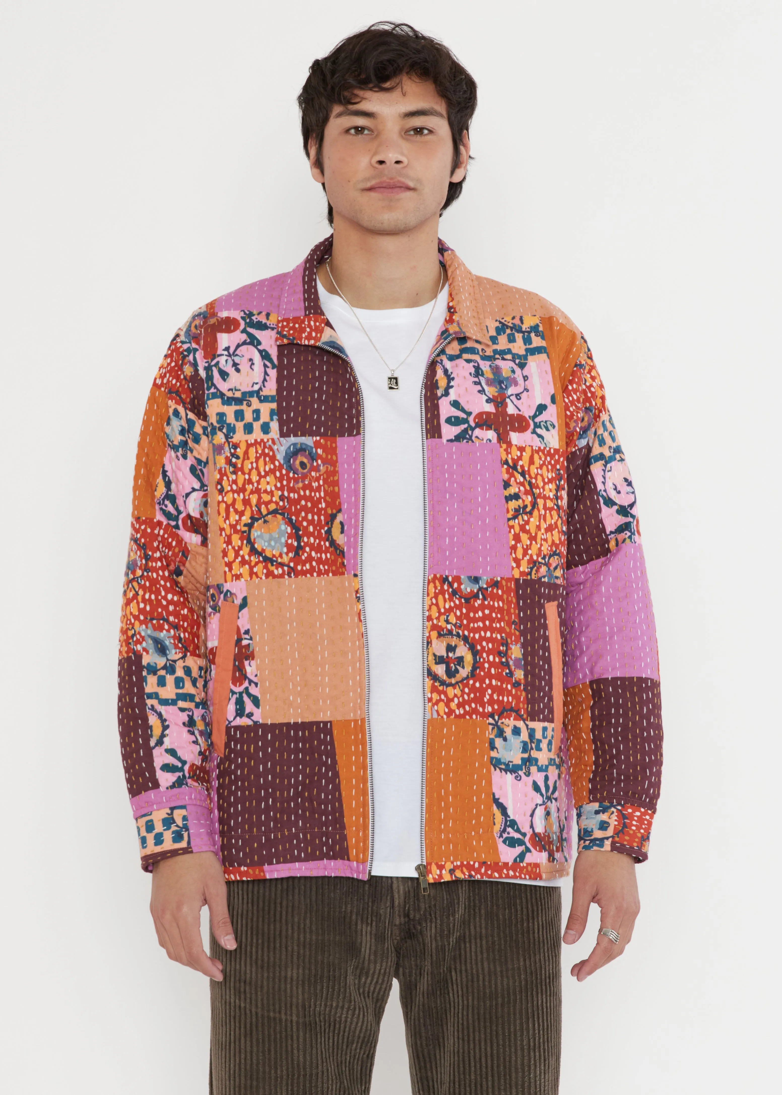 Saarik Patchwork Zip Up Jacket