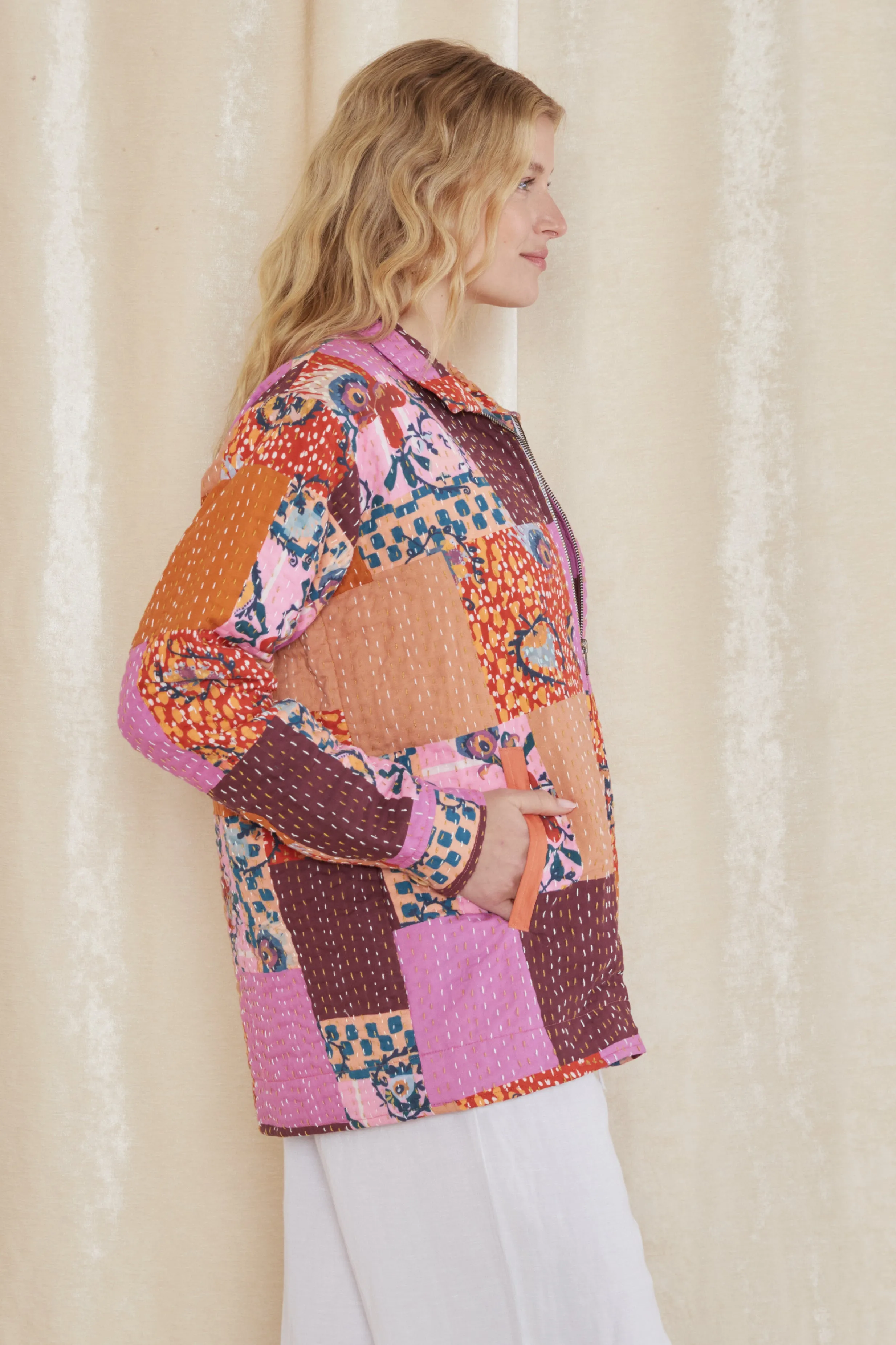 Saarik Patchwork Zip Up Jacket