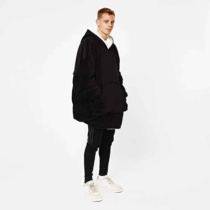 Sienna soft oversized blanket hoodie | Thermal throw hoodie with ultra soft sherpa lining