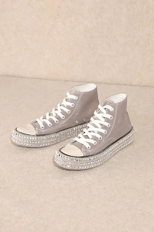 Women's Tennis Shoes D-Chantel-High Top, Studs, Sneakers