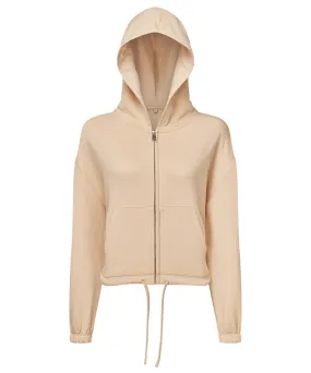 Womens TriDri® recycled drawstring full-zip hoodie | Nude